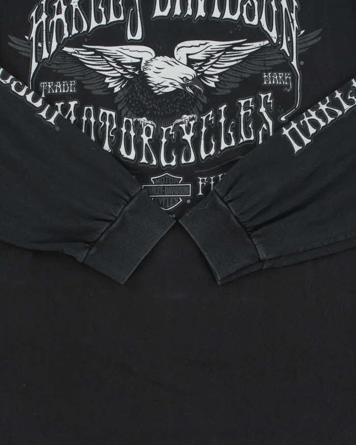 Vintage Y2K 2009 Harley Davidson Las Vegas Long Sleeve Hanes Beefy Crewneck T-Shirt - XL