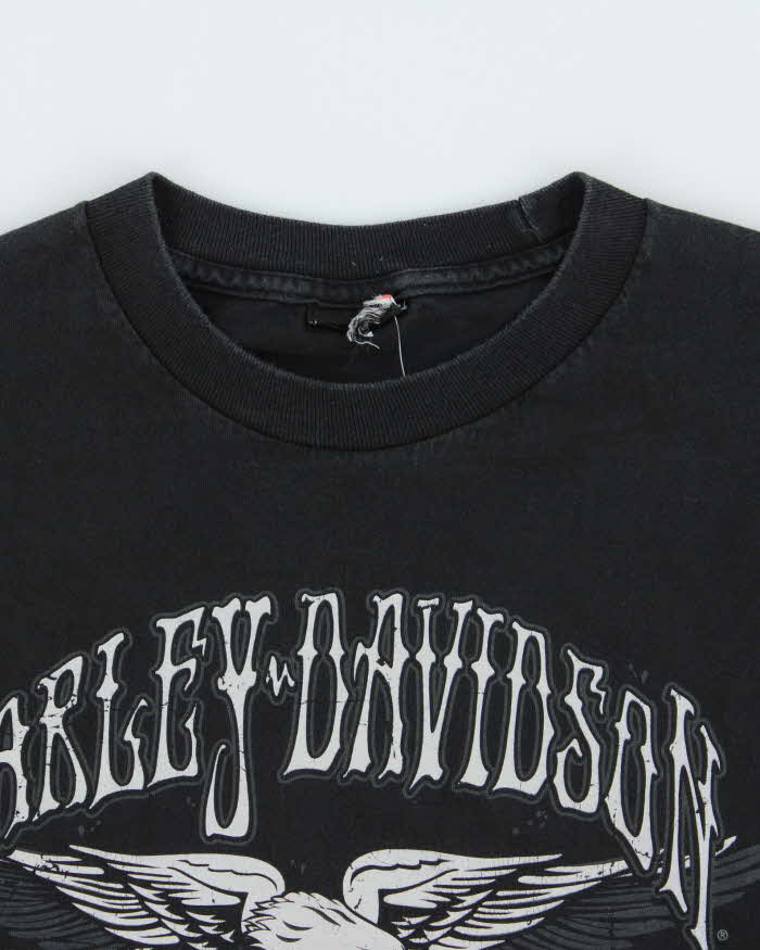 Vintage Y2K 2009 Harley Davidson Las Vegas Long Sleeve Hanes Beefy Crewneck T-Shirt - XL