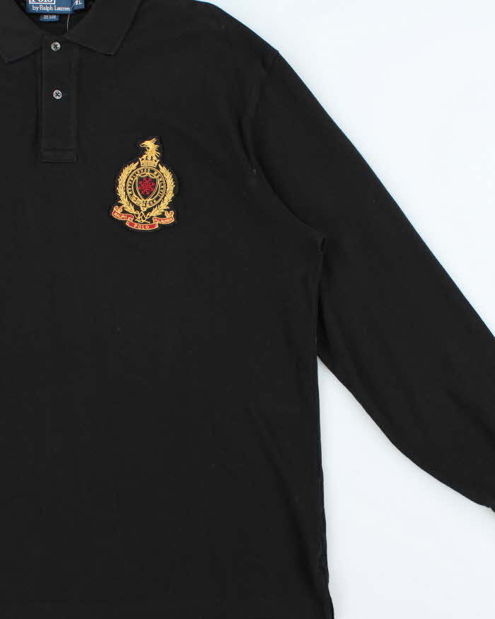 Vintage Y2K 00s Polo Ralph Lauren Crest Long Sleeve Polo Shirt - XL