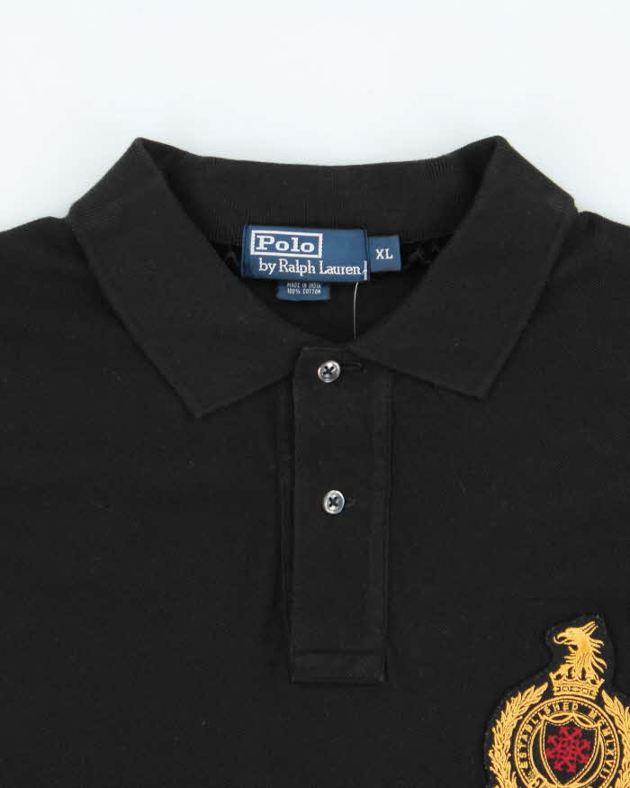 Vintage Y2K 00s Polo Ralph Lauren Crest Long Sleeve Polo Shirt - XL
