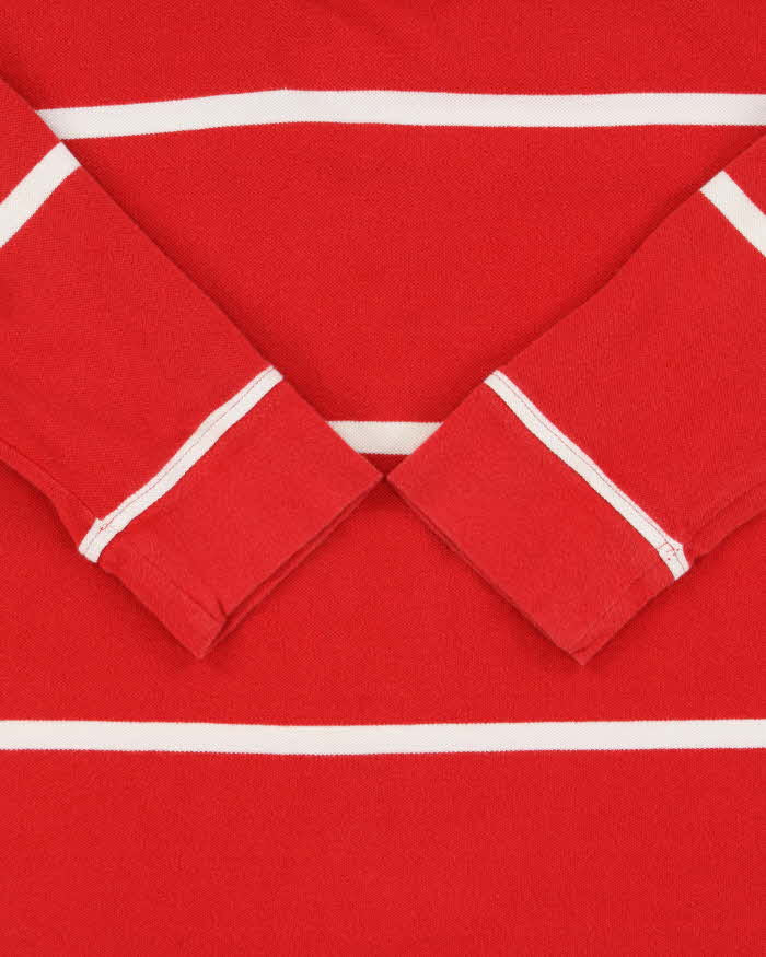 Vintage Y2K 00s Tommy Hilfiger Striped Long Sleeve Polo Shirt - M