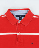 Vintage Y2K 00s Tommy Hilfiger Striped Long Sleeve Polo Shirt - M