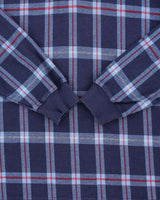 Vintage 1990s Colours By Alexander Julian Heavyweight Tartan Long Sleeve Polo Shirt - L