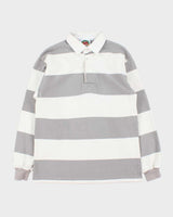 Vintage 1990s Barbarian American Heavyweight Striped Long Sleeve Rugby Shirt - S