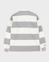 Vintage 1990s Barbarian American Heavyweight Striped Long Sleeve Rugby Shirt - S
