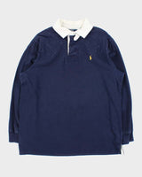 Vintage Y2K 00s Polo Ralph Lauren Heavyweight Long Sleeve Rugby Shirt - L