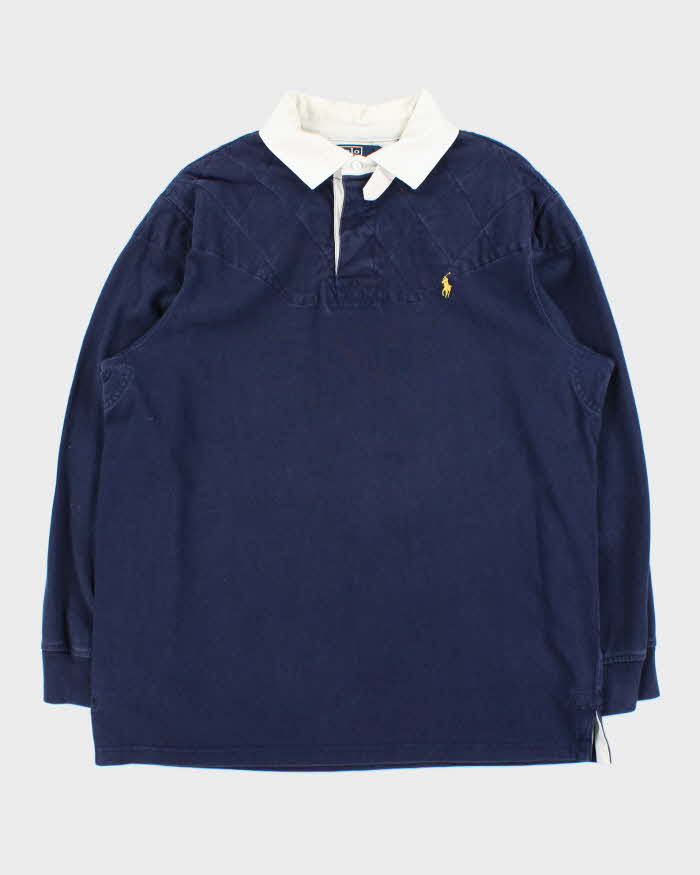 Vintage Y2K 00s Polo Ralph Lauren Heavyweight Long Sleeve Rugby Shirt - L