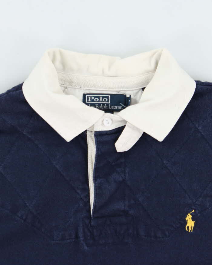 Vintage Y2K 00s Polo Ralph Lauren Heavyweight Long Sleeve Rugby Shirt - L