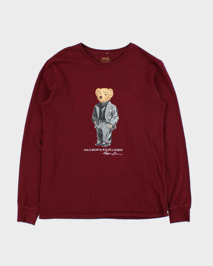 Vintage Polo Bear Ralph Lauren Crewneck Long Sleeve T-Shirt - S