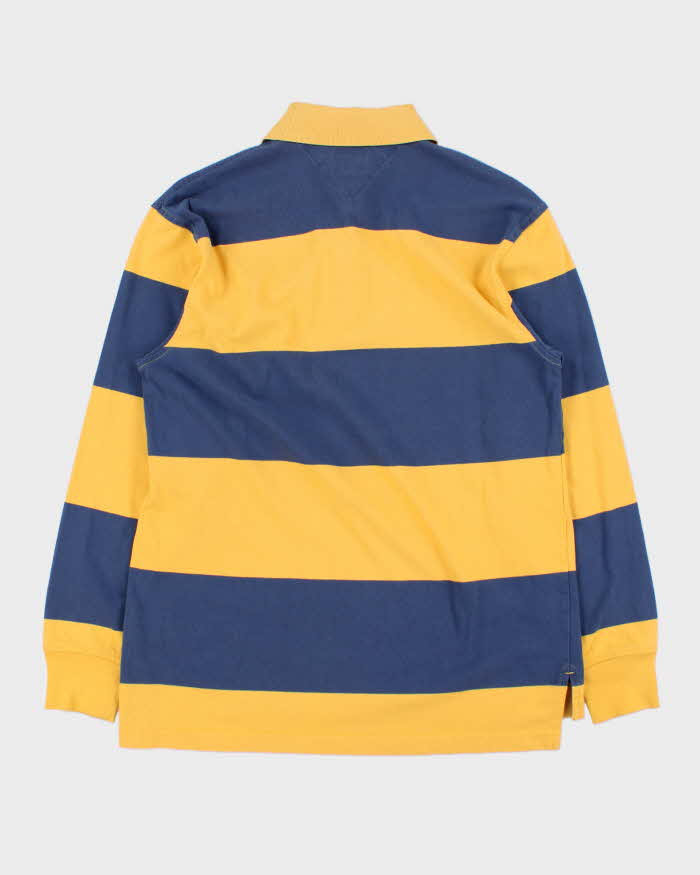 Vintage Y2K 00s Tommy Hilfiger Striped Long Sleeve Polo Shirt - M
