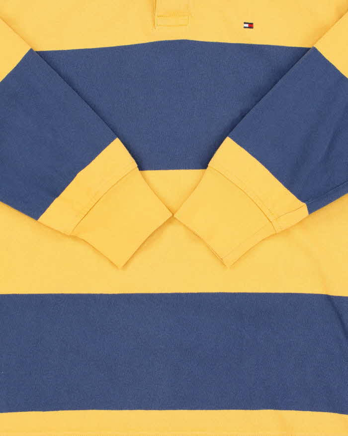 Vintage Y2K 00s Tommy Hilfiger Striped Long Sleeve Polo Shirt - M
