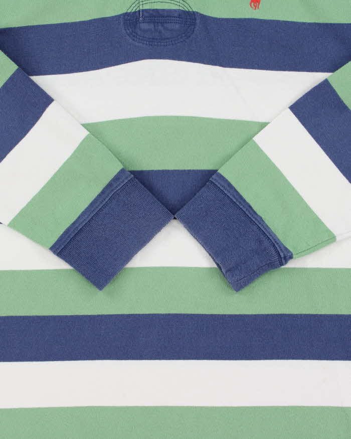 Vintage Polo Ralph Lauren Striped Classic Fit Long Sleeve Rugby Shirt - L
