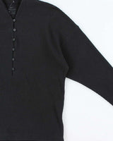 Nike Dri-Fit Heavyweight Button Down Long Sleeve Waffle T-Shirt - S