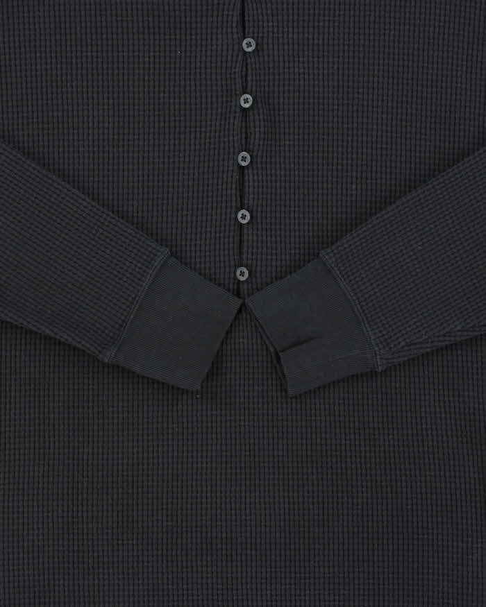 Nike Dri-Fit Heavyweight Button Down Long Sleeve Waffle T-Shirt - S