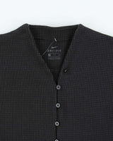 Nike Dri-Fit Heavyweight Button Down Long Sleeve Waffle T-Shirt - S