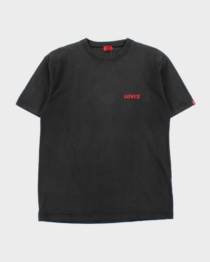 Vintage Y2K 00s Levis Japan Heavyweight Faded Black Crewneck T-Shirt - L