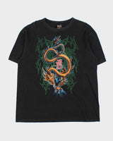 Vintage Y2K 00s Japanese Dragon Fire Of The Sages Crewneck T-Shirt - XL