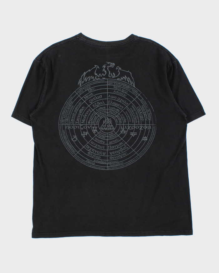 Vintage Y2K 00s Japanese Dragon Fire Of The Sages Crewneck T-Shirt - XL