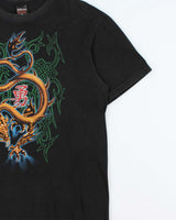 Vintage Y2K 00s Japanese Dragon Fire Of The Sages Crewneck T-Shirt - XL
