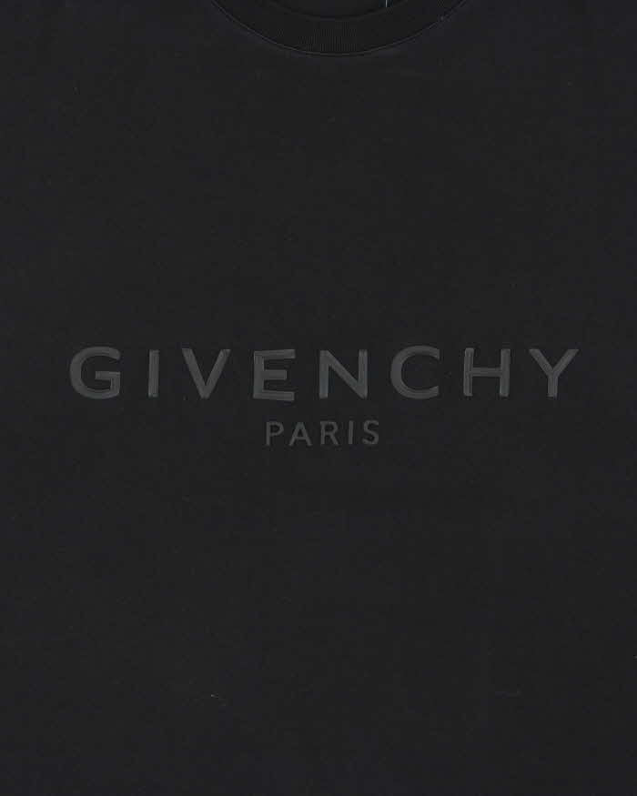 SS2020 Givenchy Rubber Logo Black Crewneck T-Shirt - M