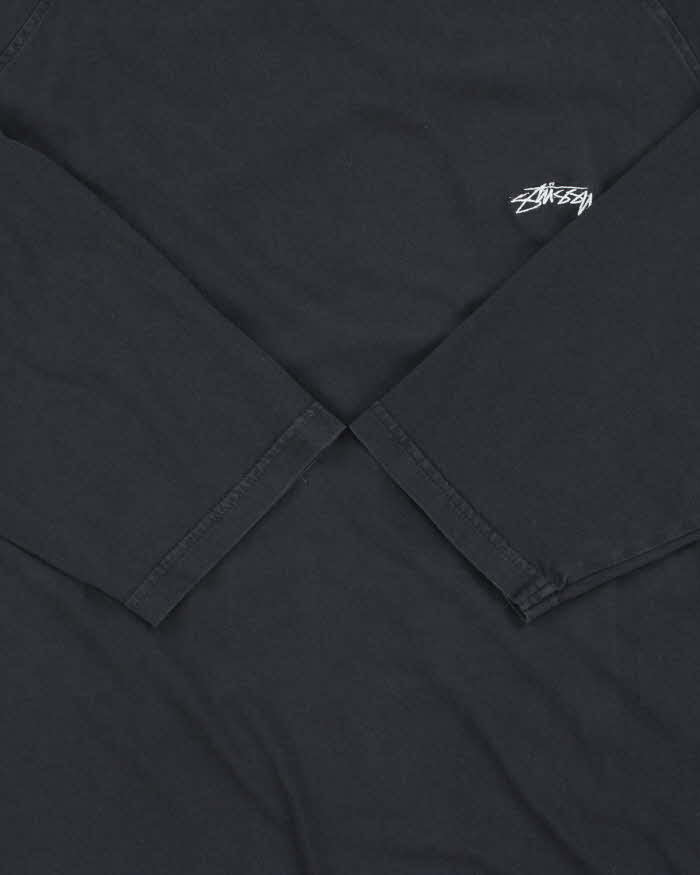Vintage Stussy Embroidered Crewneck Raglan T-Shirt - L
