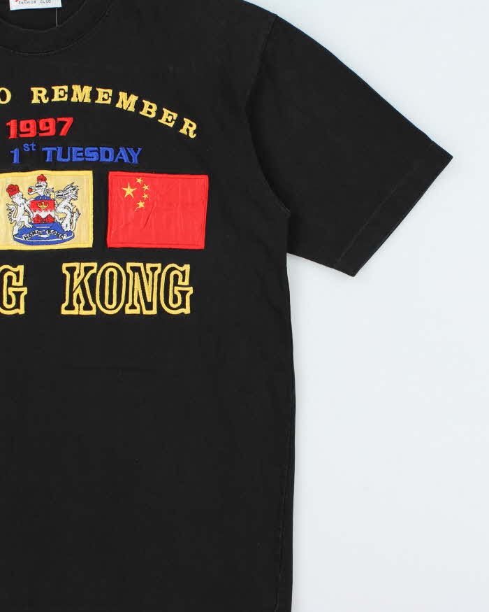 Vintage 1997 Handover Of Hong Kong Embroidered Heavyweight Crewneck T-Shirt - L