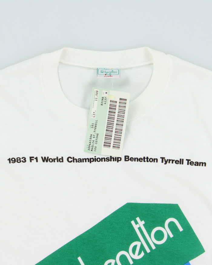 DSWT 1980s Benetton F1 World Championships Crewneck T-shirt - M
