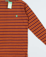 DSWT 1980s Benetton Stripe Long Sleeve T-shirt - M