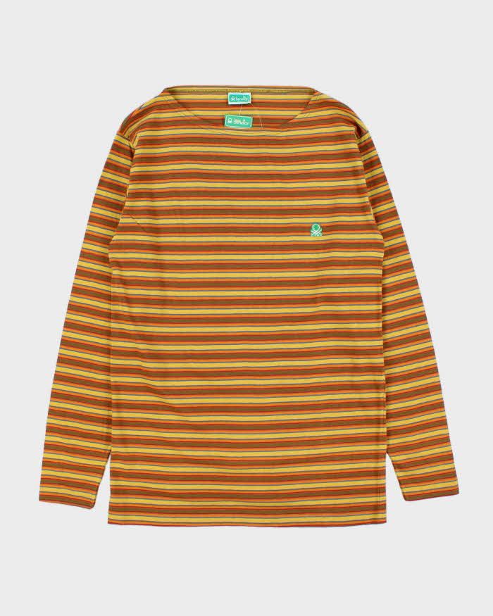 DSWT 1980s Benetton Stripe Long Sleeve T-shirt - M