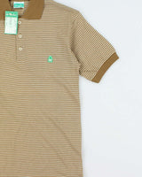 DSWT 1980s Benetton Stripe Polo Shirt - S