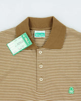 DSWT 1980s Benetton Stripe Polo Shirt - S