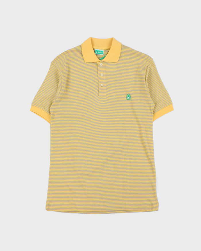 DSWT 1980s Benetton Stripe Polo Shirt - S