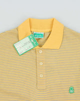 DSWT 1980s Benetton Stripe Polo Shirt - S