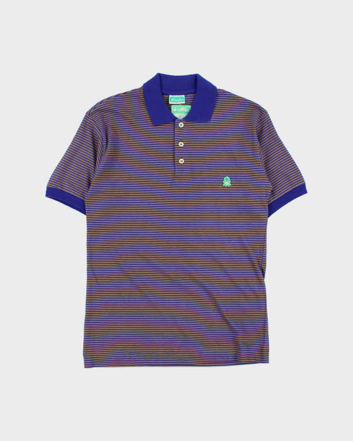 DSWT 1980s Benetton Stripe Polo Shirt - S