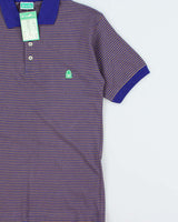DSWT 1980s Benetton Stripe Polo Shirt - S