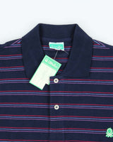 DSWT 1980s Benetton Stripe Polo Shirt - L