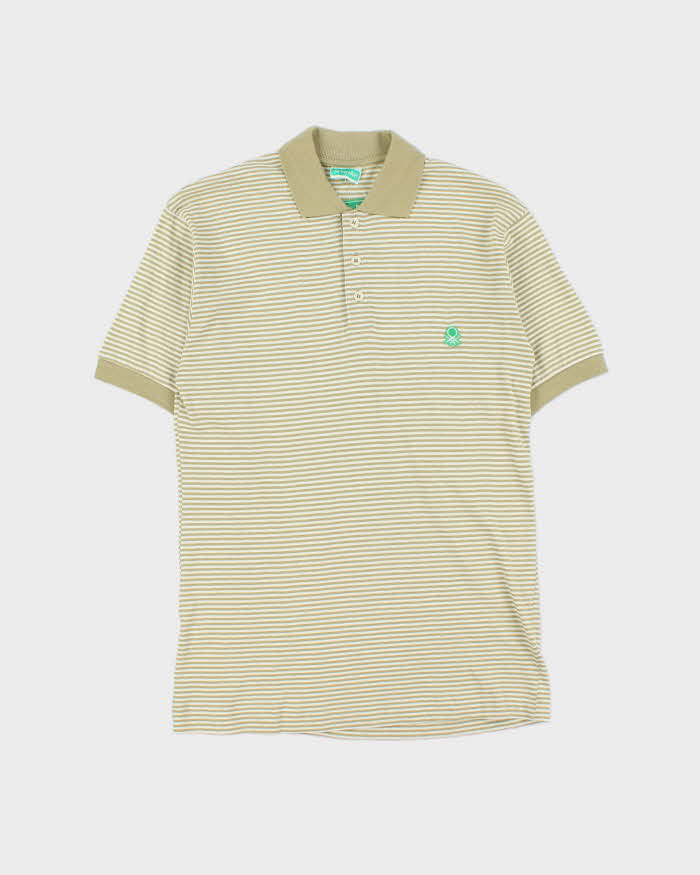 DSWT 1980s Benetton Stripe Polo Shirt - S