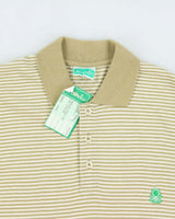 DSWT 1980s Benetton Stripe Polo Shirt - S