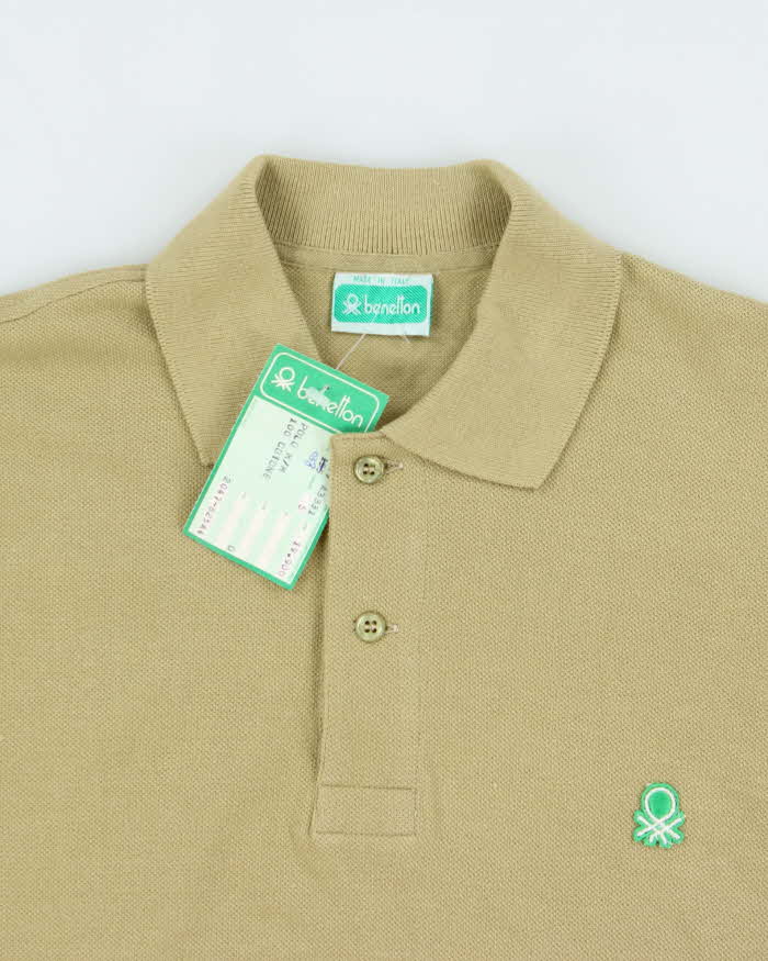 DSWT 1980s Benetton Short Sleeve Polo Shirt - S