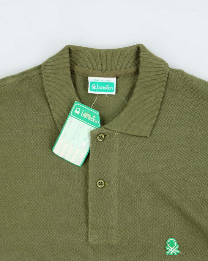 DSWT 1980s Benetton Short Sleeve Polo Shirt - S