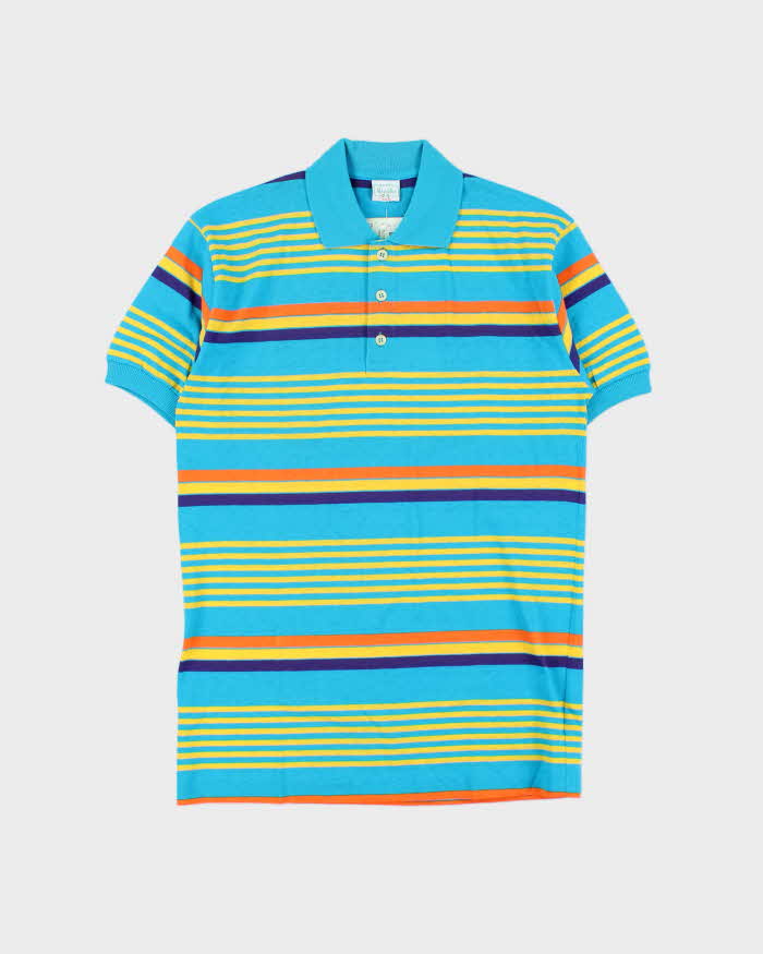 DSWT 1980s Benetton Stripe Polo Shirt - S