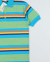 DSWT 1980s Benetton Stripe Polo Shirt - L