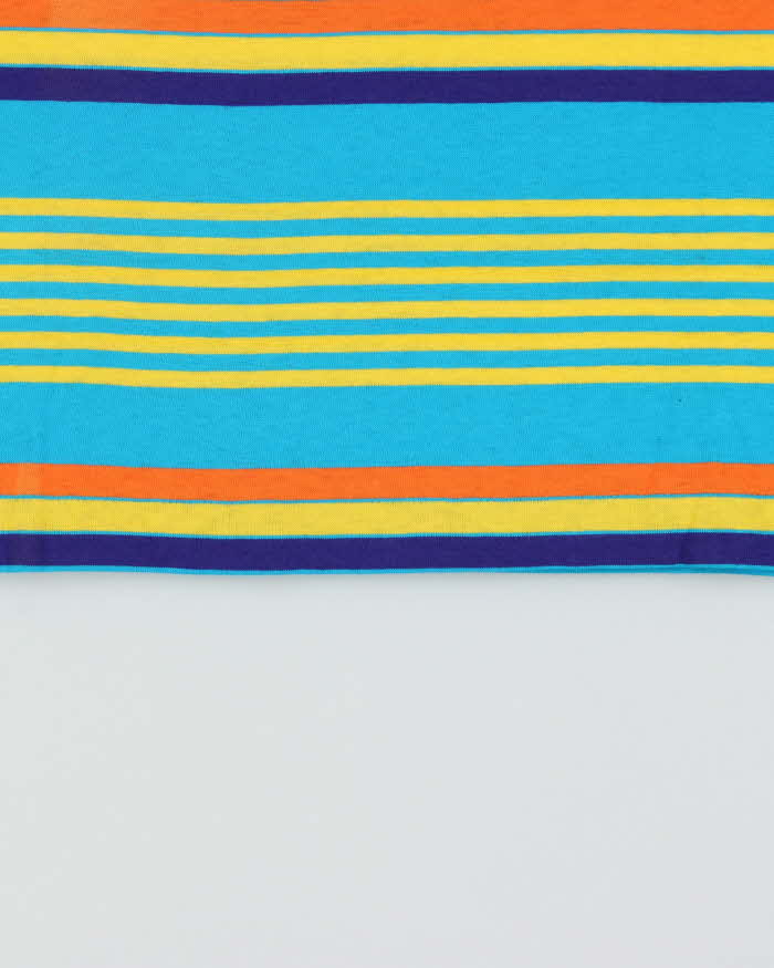 DSWT 1980s Benetton Stripe Polo Shirt - L