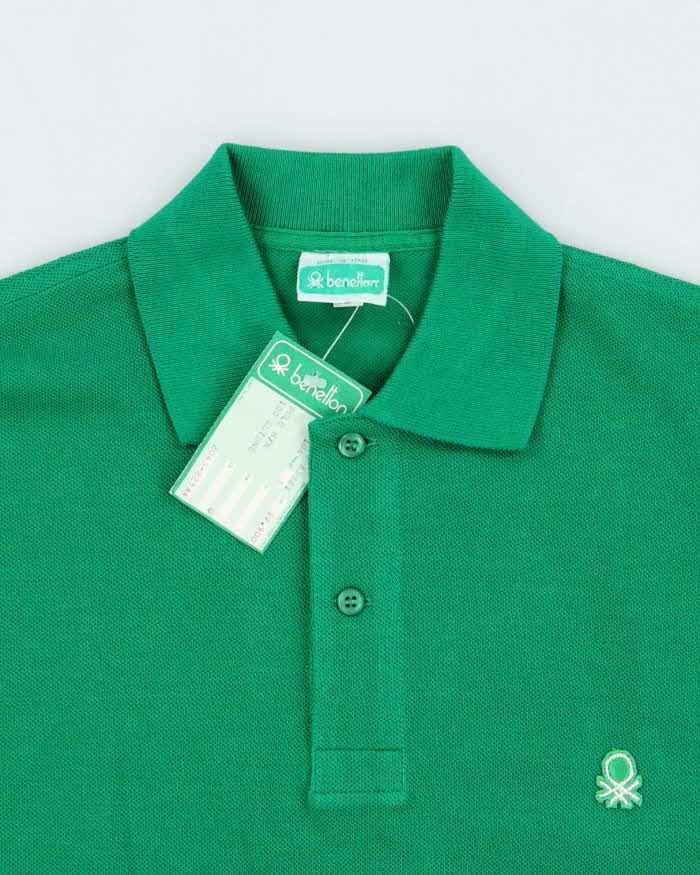 DSWT 1980s Benetton Short Sleeve Polo Shirt - S