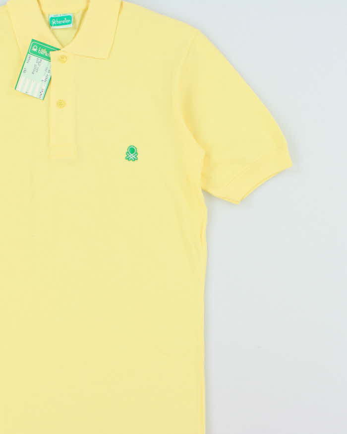 DSWT 1980s Benetton Short Sleeve Polo Shirt - S