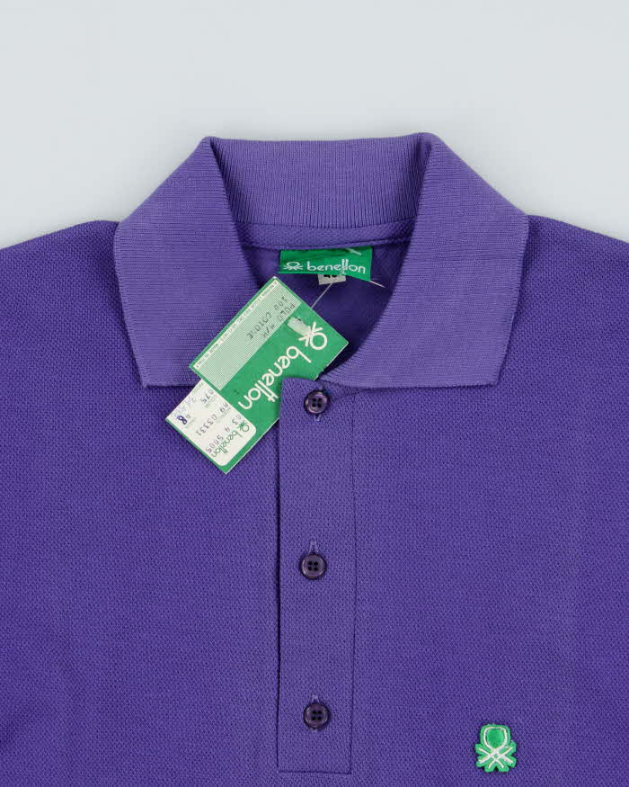 DSWT 1980s Benetton Short Sleeve Polo Shirt - M