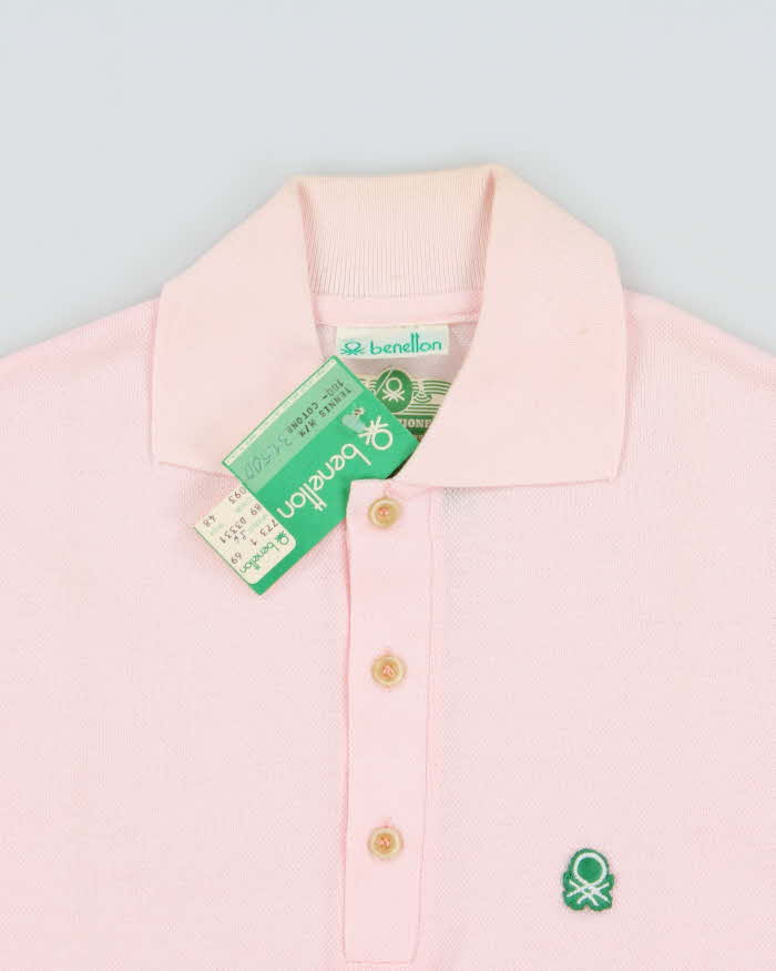DSWT 1980s Benetton Short Sleeve Polo Shirt - S