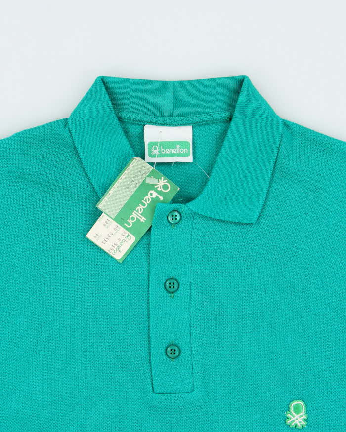DSWT 1980s Benetton Short Sleeve Polo Shirt - S