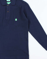 DSWT 1980s Benetton Long Sleeve Polo Shirt - S