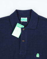 DSWT 1980s Benetton Long Sleeve Polo Shirt - S